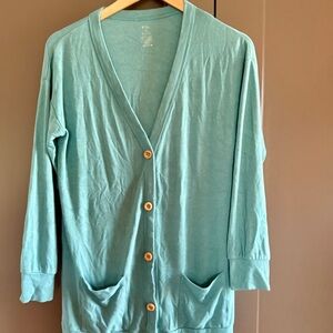Kyte Women’s Bamboo Jersey Cardigan in Cove - EUC XS